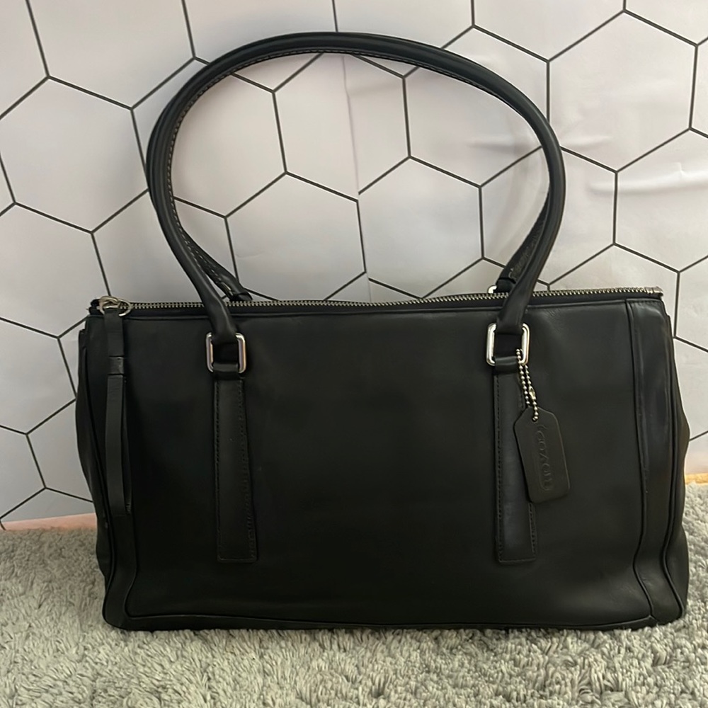 Coach 9420 Bonnie's Legacy Zip Satchel Black Leather